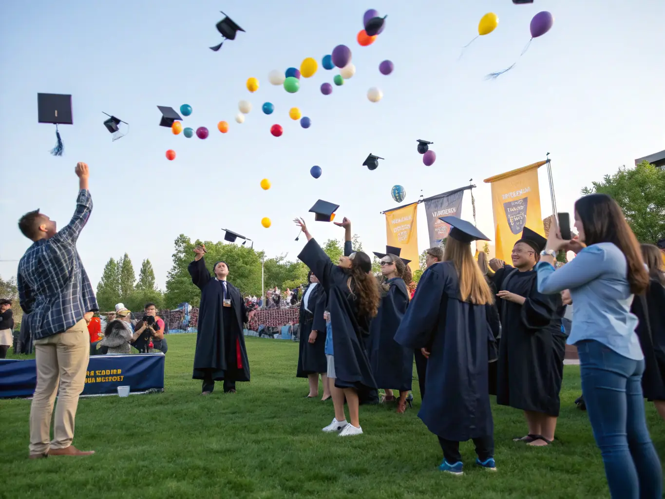 A family is celebrating a financial milestone, such as a college graduation or a retirement party, with smiles and joy. The image symbolizes the lasting financial success that Fieldstone Wealth Management Group helps clients achieve.
